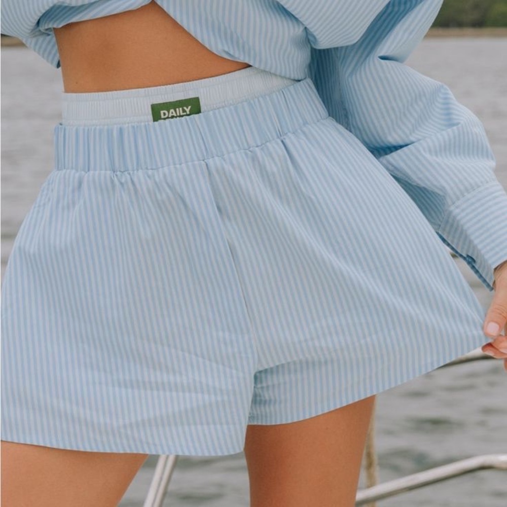 DAILY DRILLS Poplin Double Band Resort Shorts NEW WITH TAGS